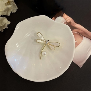 Guldsmed broche med perle